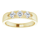 14K Yellow 5/8 CTW Natural Diamond Anniversary Band